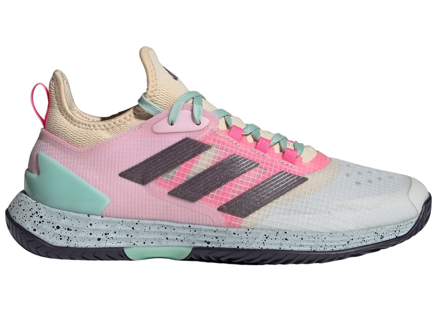Tenisky a topánky adidas Performance Adizero Ubersonic 4.1 Crystal White Aurora Met. Semi Flash Aqua Ružová | IF0445, 0