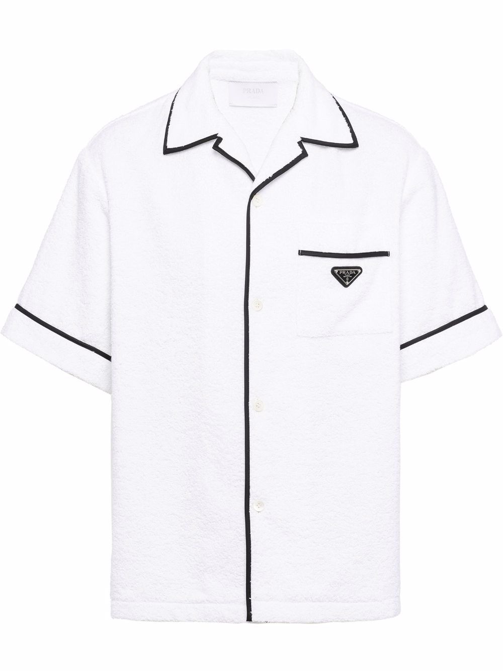 Košeľa Prada Cotton Bowling Shirt Biela | SC559S2121ZR3, 0