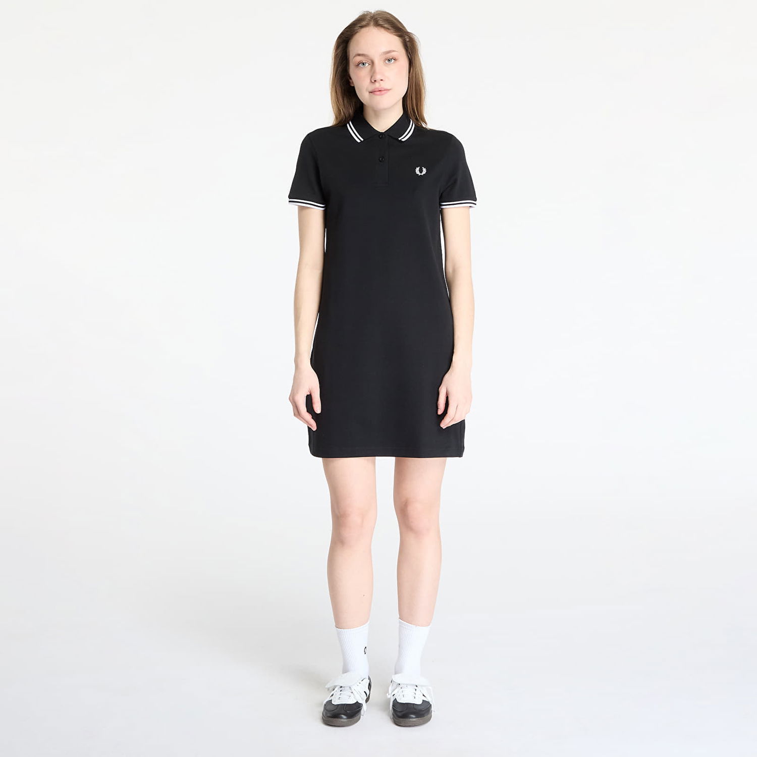 Šaty Fred Perry Fred Perry Twin Tipped Polo Dress Čierna | D3600 350, 0