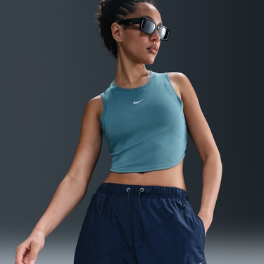Tielko Nike Sportswear Chill Knit Ribbed Slim Cropped Tank Top Tyrkysová | FB8279-006, 3