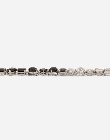 Náhrdelník Dolce & Gabbana 18K White Gold Necklace with Black and Clear Crystals Čierna | WNQA2GWTSQS80001, 3