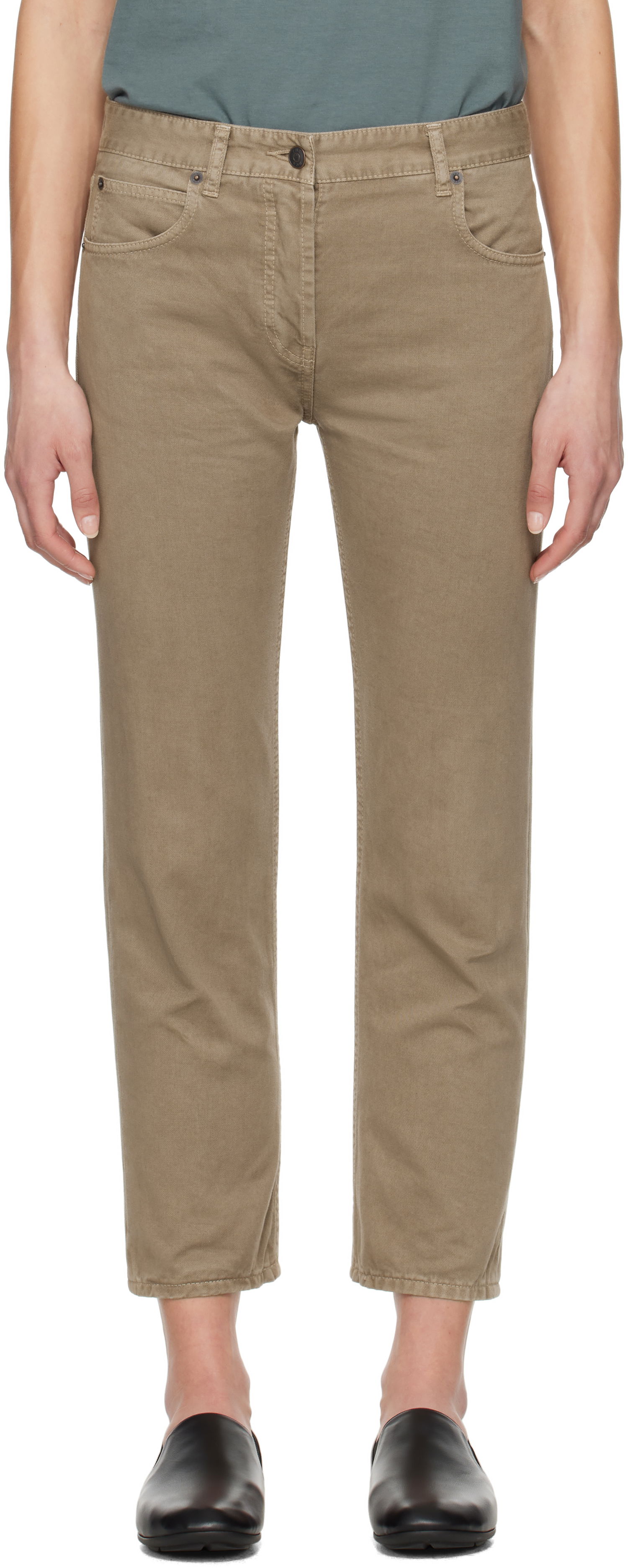 Džínsy The Row The Row Riaco Cropped Jeans Béžová | 7516-W3723, 0