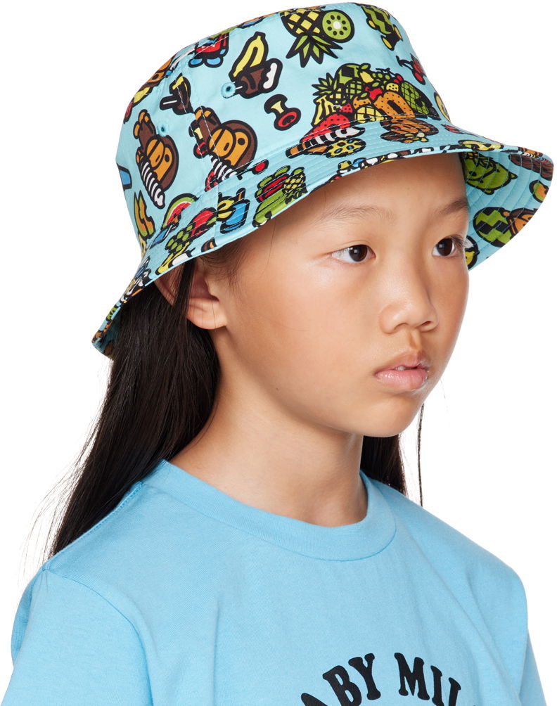 Klobúk BAPE Baby Milo Mixed Fruit Print Bucket Hat Modrá | 002HTJ303003K, 1
