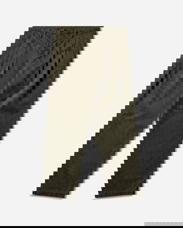 Nohavice C.P. Company Cotton Gabardine Double Pleated Loose Chino Pants Zelené | 20CMPA136A-110458G 683, 1