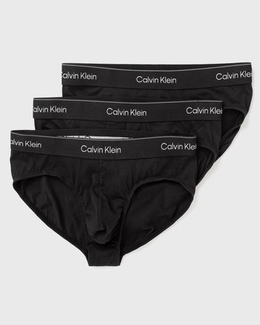 Spodná bielizeň a ponožky CALVIN KLEIN Hip Brief Icon Cotton Stretch 3-Pack Čierna | LV00NB4388TM6, 0