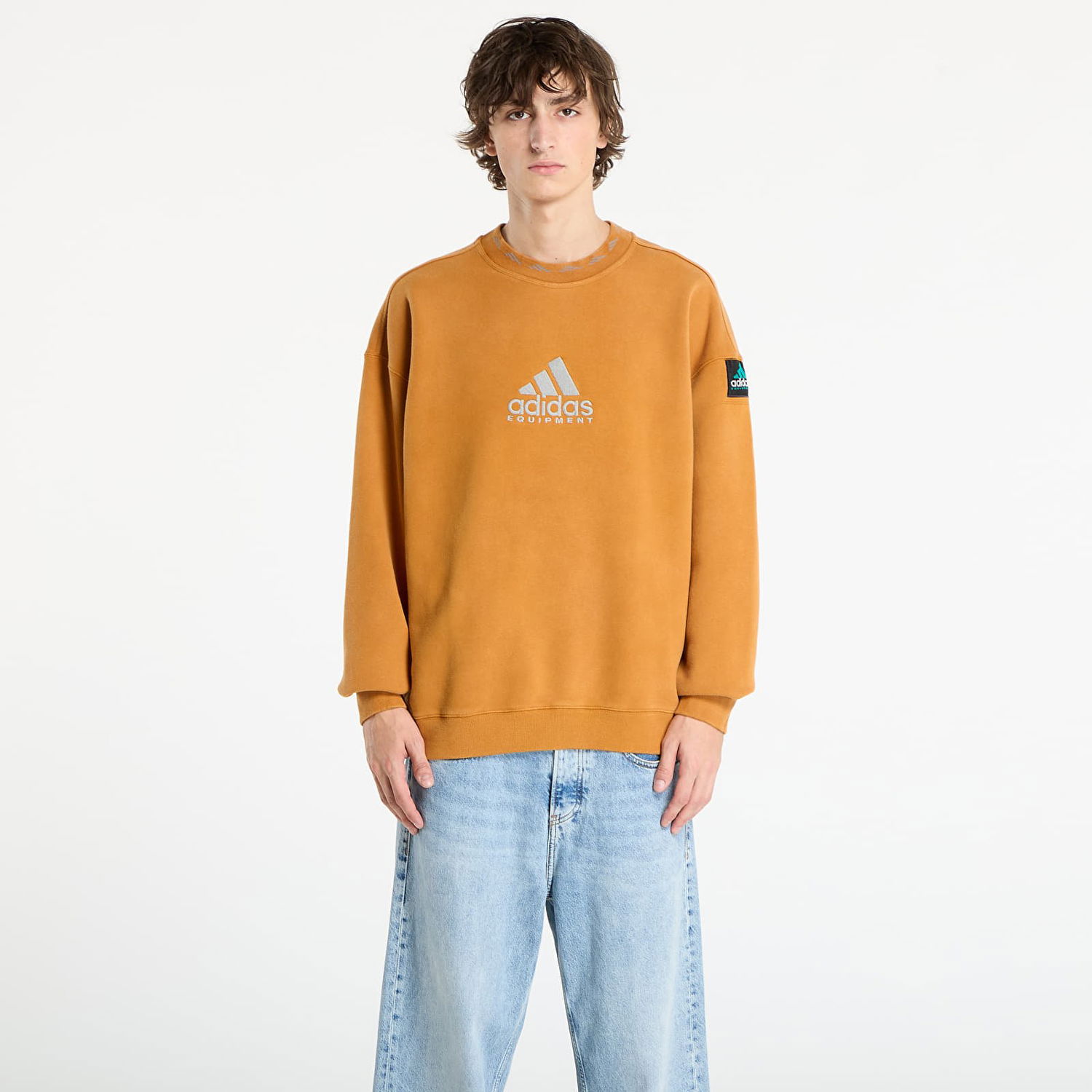 Mikina adidas Originals Adidas Equipment Reflective Embroidery Crew Sweatshirt Oranžová | JX1457, 0
