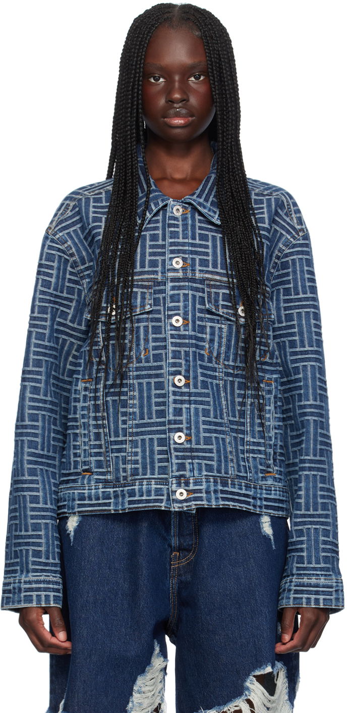 Bunda KENZO Blue Paris ' Weave' Denim Jacket Modrá | FE62DV2486J3, 0