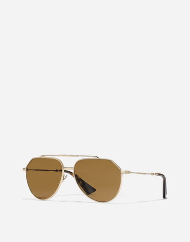 Slnečné okuliare Dolce & Gabbana Stefano Gold Aviator Sunglasses Metalická | VG2302VM2539V000, 1