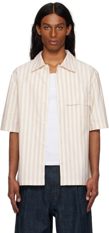 Košeľa MAISON KITSUNÉ Maison Kitsuné Short Sleeve Overshirt Béžová | OM00429WC5045, 0