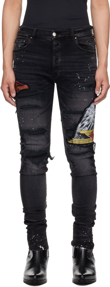 Džínsy AMIRI AMIRI MA Cement Thrasher Skinny Jeans Čierna | AMDNSY1151, 0