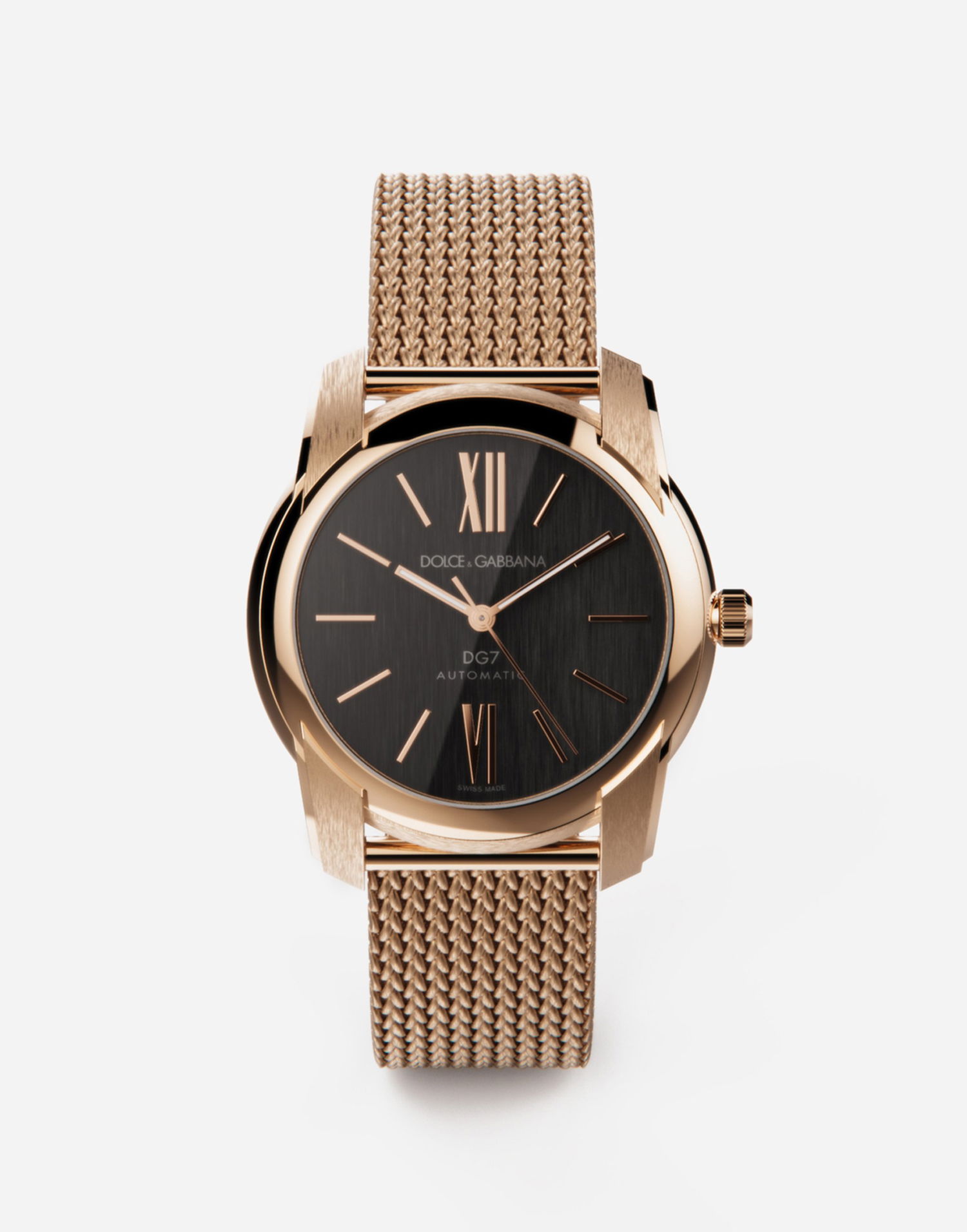 Hodinky Dolce & Gabbana Dolce & Gabbana DG7 Automatic Watch with Milanese Mesh Bracelet Metalická | WWEE1GWW02087534, 0