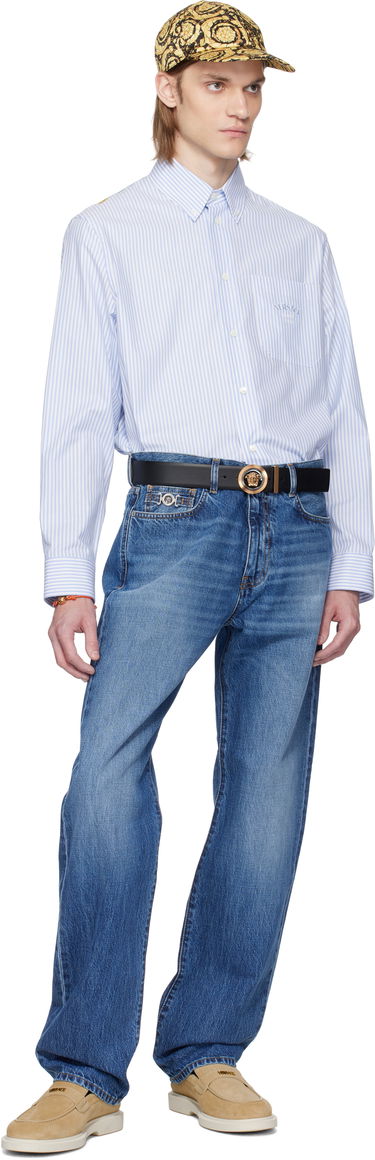 Košeľa Versace Versace Striped Poplin Shirt Modrá | 1016210_1A13450, 3