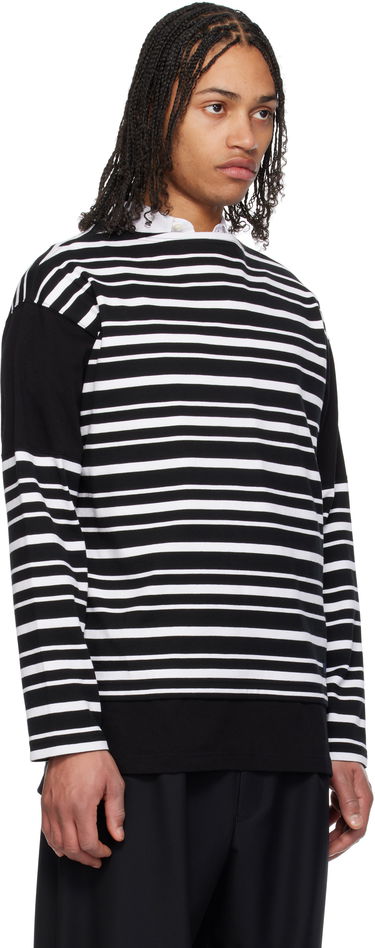 Sveter Comme des Garçons Comme des Garçons Homme Horizontal Stripes Long Sleeve T-Shirt Čierna | HO-T008-051, 1