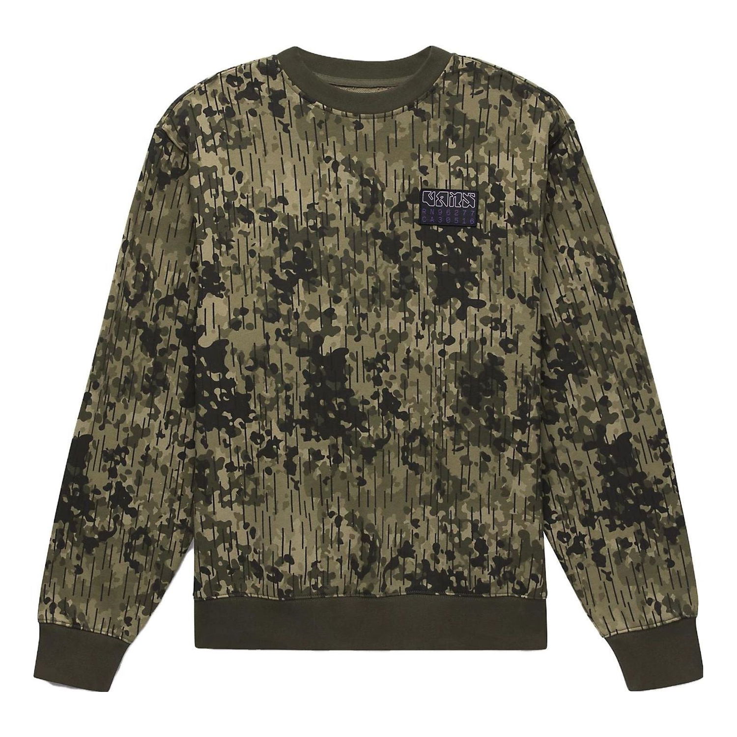 Sveter Vans Rain Camo Crew Sweatshirt Zelené | VN0008UKCBI, 0