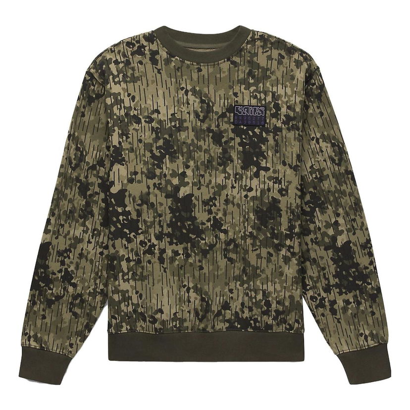 Sveter Vans Rain Camo Crew Sweatshirt Zelené | VN0008UKCBI