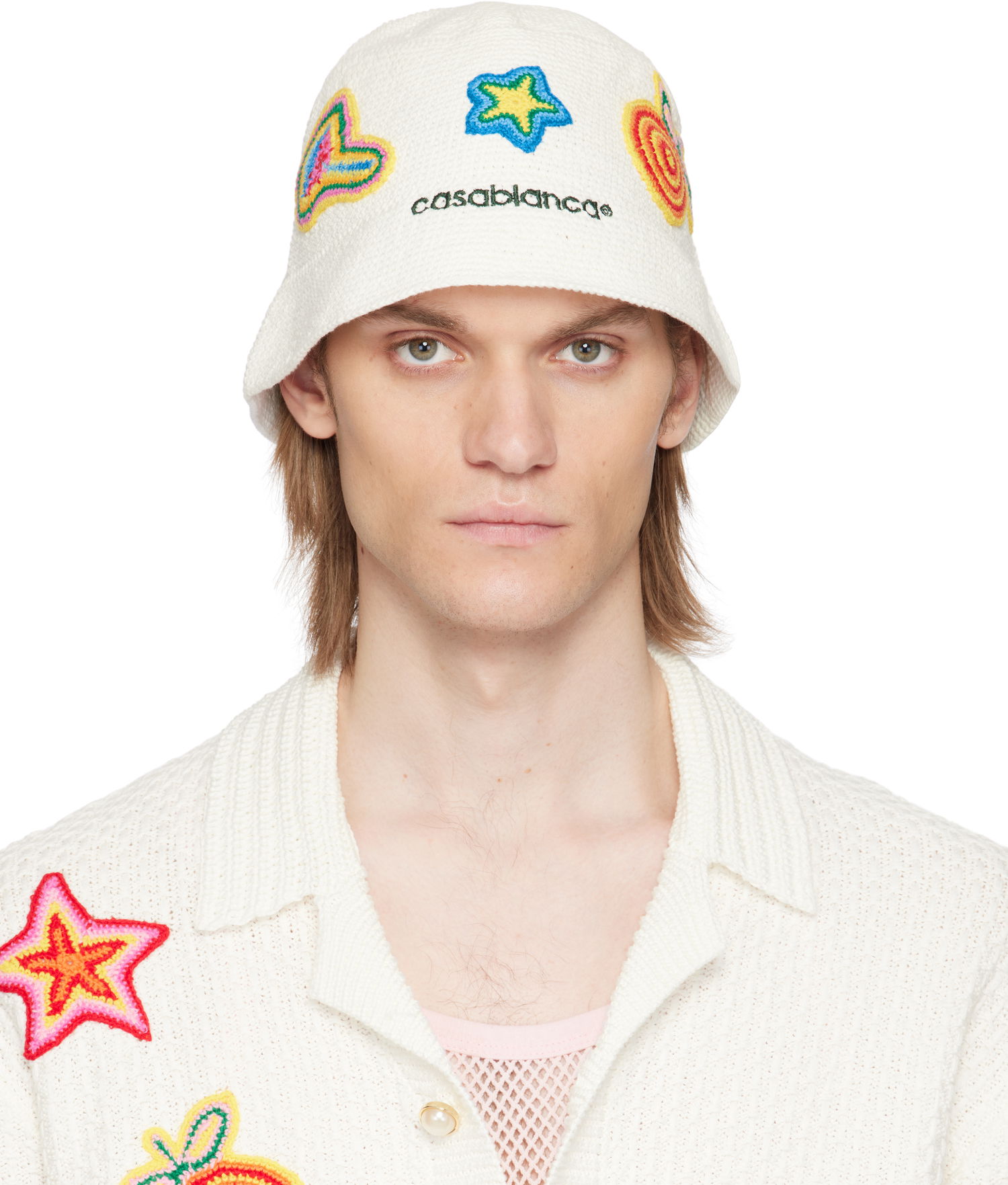 Klobúk Casablanca Casablanca Crochet Bucket Hat Biela | AS25-HAT-079-01, 0