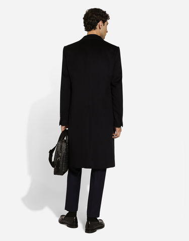 Bunda Dolce & Gabbana Single-breasted Flannel Taormina-Fit Jacket Čierna | G2NW0TGI251B0665, 2