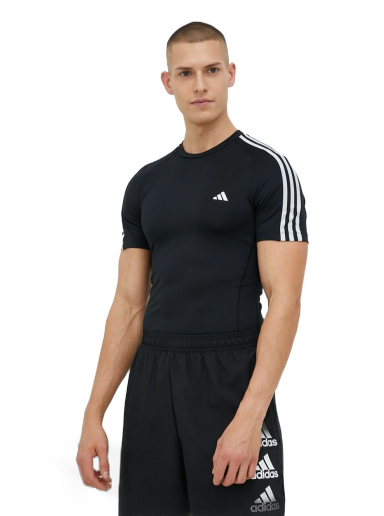 Tričko adidas Performance Techfit 3-Stripes Training T-Shirt Čierna | HD3525