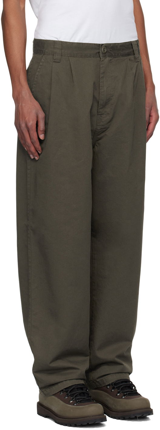 Nohavice Carhartt WIP Merrick Relaxed Fit Cotton-Twill Trousers Zelené | I033759, 1