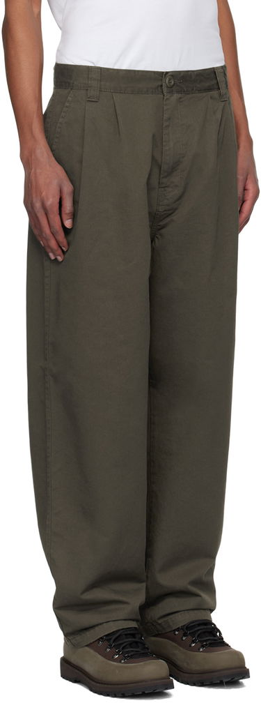 Nohavice Carhartt WIP Merrick Relaxed Fit Cotton-Twill Trousers Zelené | I033759, 1
