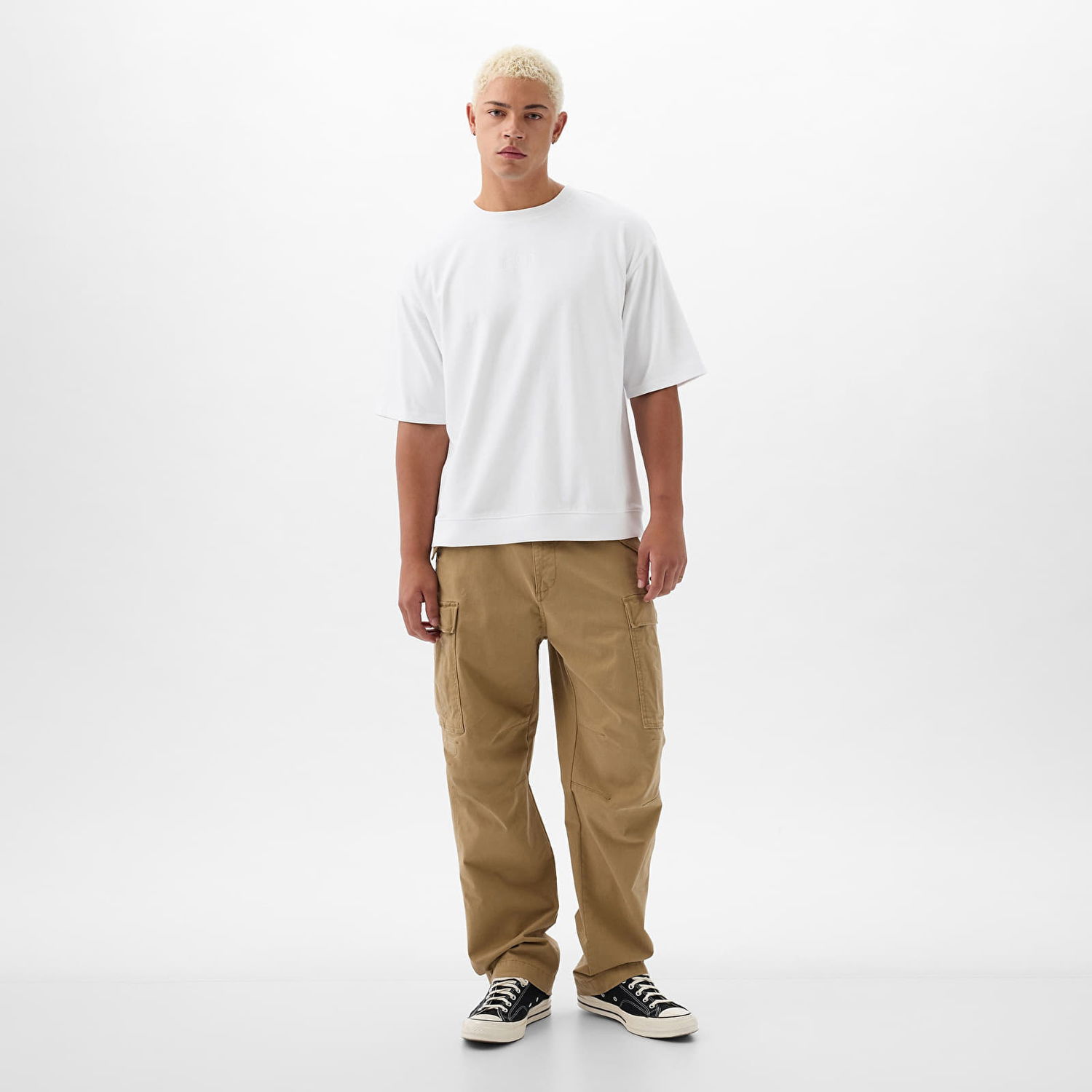 Tričko GAP Micro Logo Tee Optic White V6 Biela | 857899-02, 1