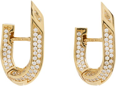 Náušnice Burberry Hollow Spike Pave Earrings Metalická | 8074762, 1