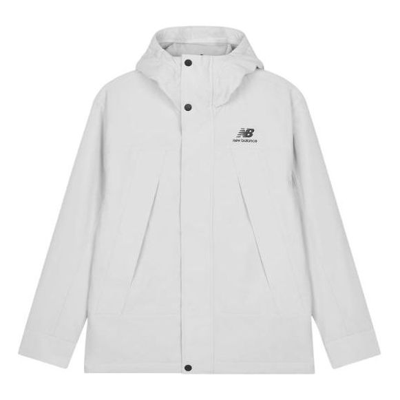 Vetrovka New Balance Logo Print Windproof Jacket Biela | AMJ23357-GYM