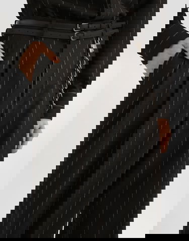 Nohavice Dolce & Gabbana Dolce & Gabbana Pinstriped Flannel Trousers Čierna | GP168TFRZAPS8051, 3