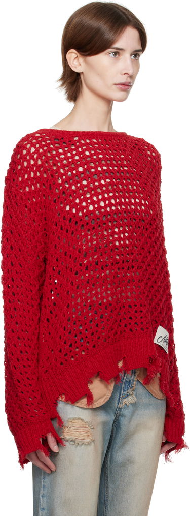 Sveter Andersson Bell Andersson Bell Damaged Boatneck Sweater Červená | atb1240u, 1