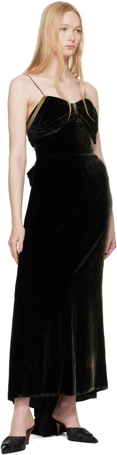 Šaty Maison Margiela Maison Margiela Velvet Maxi Dress Zelené | S51DG0003 M35345, 3