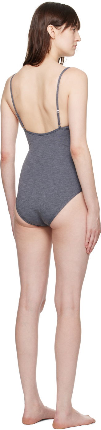 Plavky TOTEME TOTEME Square Neck One-Piece Swimsuit Šedá | 243-WSW1031-FB0236, 2
