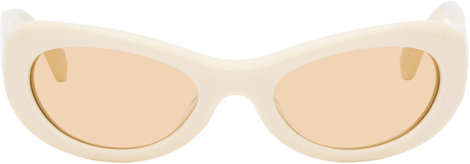 Slnečné okuliare Port Tanger Port Tanger Khilna Sunglasses Biela | SSENSE Exclusive Oval, 0