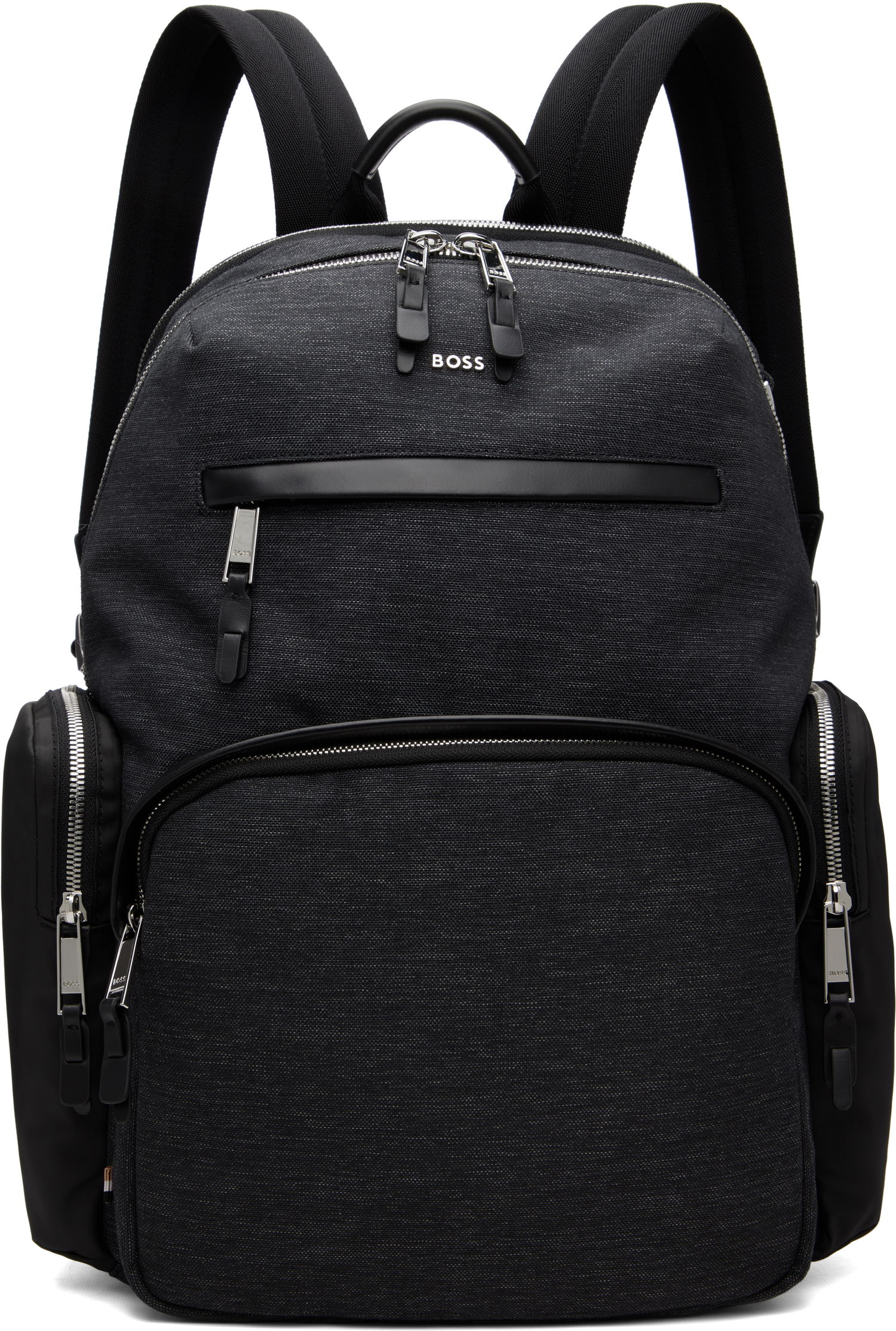 Batoh BOSS Textured Fabric Hardware Backpack Čierna | 50548018, 0