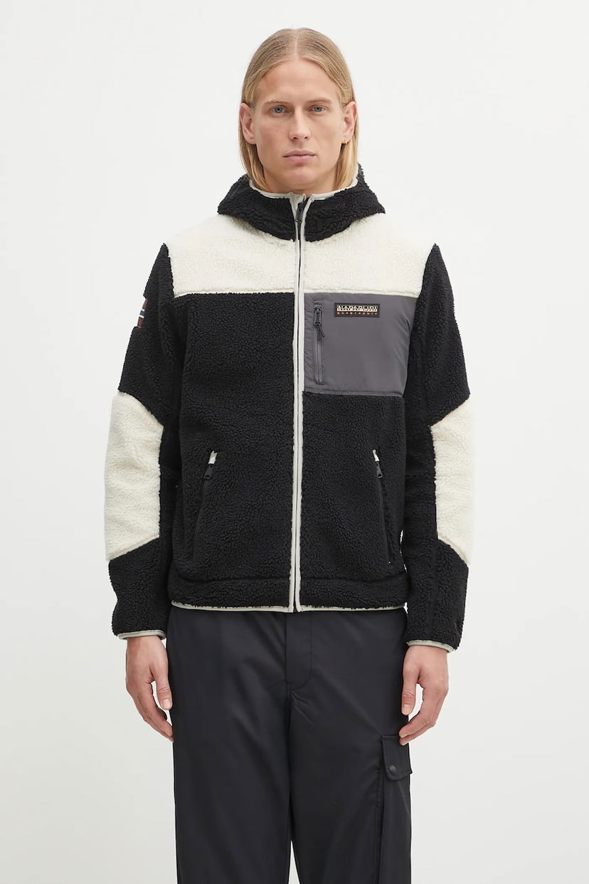 Mikina Napapijri Yupik Color-Block Fleece Hoodie Rôznofarebný | NP0A4GNSMCB1