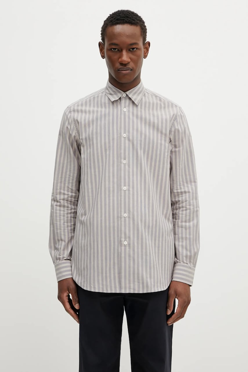 Košeľa Paul Smith Paul Smith Regular Fit Striped Shirt Šedá | M1R.901U.P02635, 0