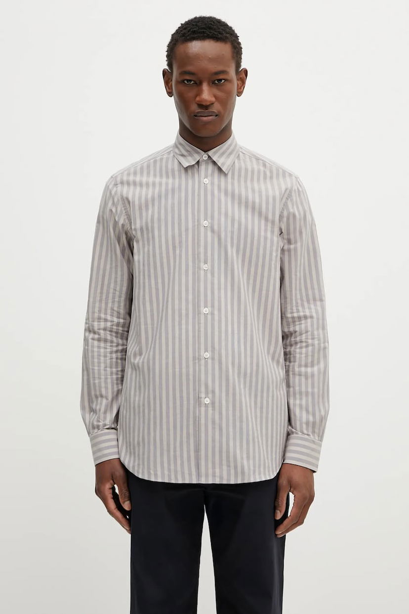 Košeľa Paul Smith Paul Smith Regular Fit Striped Shirt Šedá | M1R.901U.P02635