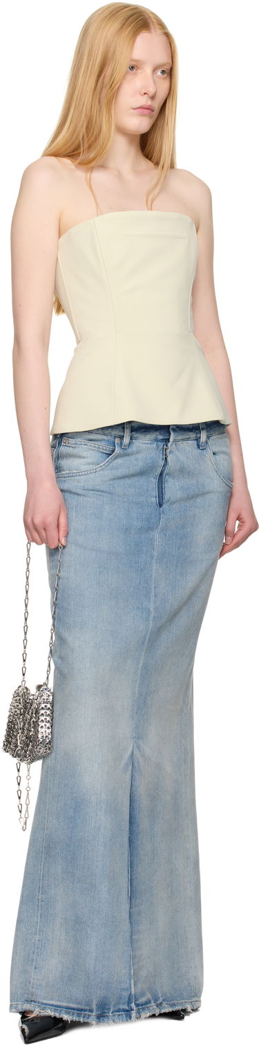 Crop Top Jean Paul Gaultier Jean Paul Gaultier Exclusive Topstitching Corset Top Žltá | 25/03-W-TO337-W002-79, 3