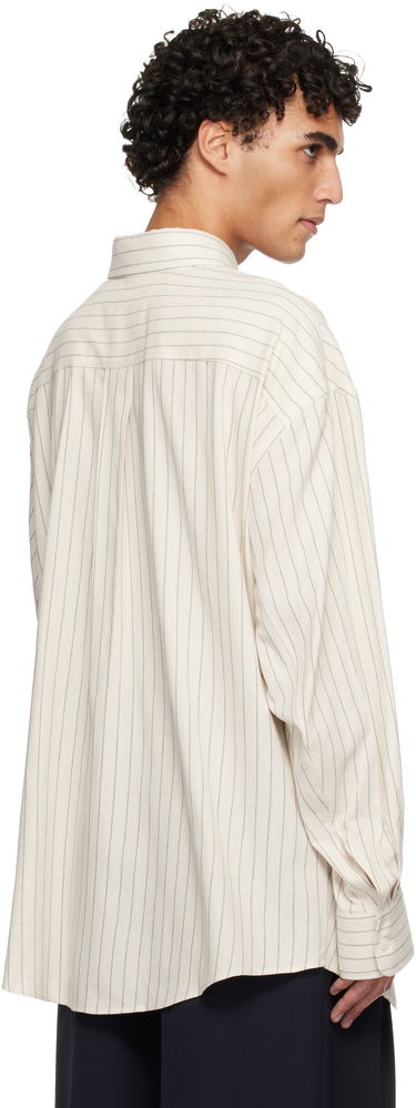 Košeľa HED MAYNER Hed Mayner Oversized Pin Stripe Twisted Hem Shirt Béžová | HMMC60013AHC265, 2