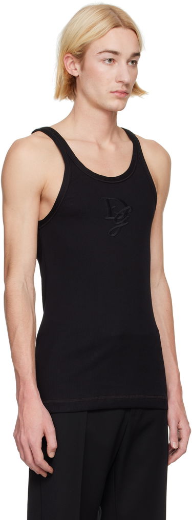 Tielko Dolce & Gabbana Logo Patch Tank Top Čierna | G8PA8ZG7N4G, 3