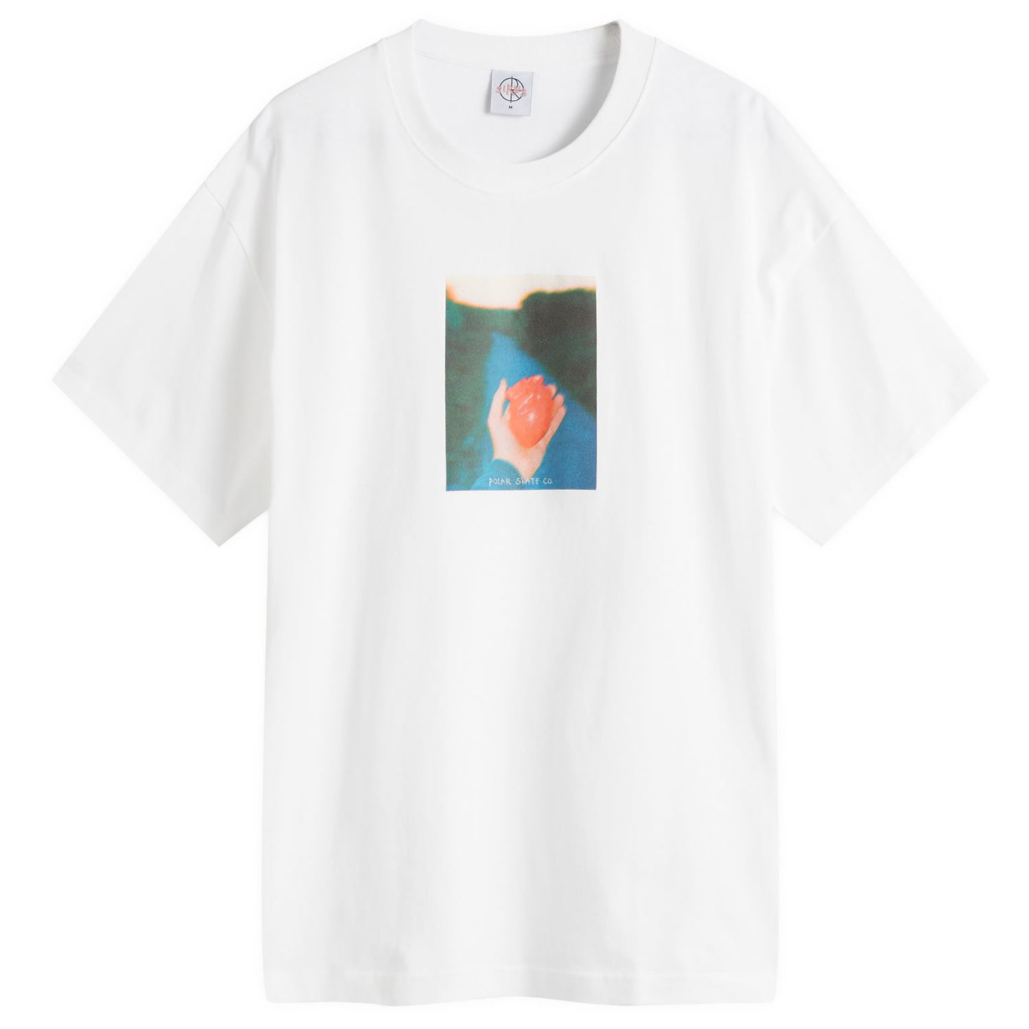 Tričko Polar Skate Co. Polar Skate Co. Heart in Hand Graphic T-Shirt, Size Large Biela | PSC-SP25-14, 1
