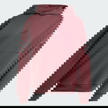 Mikina adidas Performance 3-Stripes Hoodie Vínová | JD4857, 4