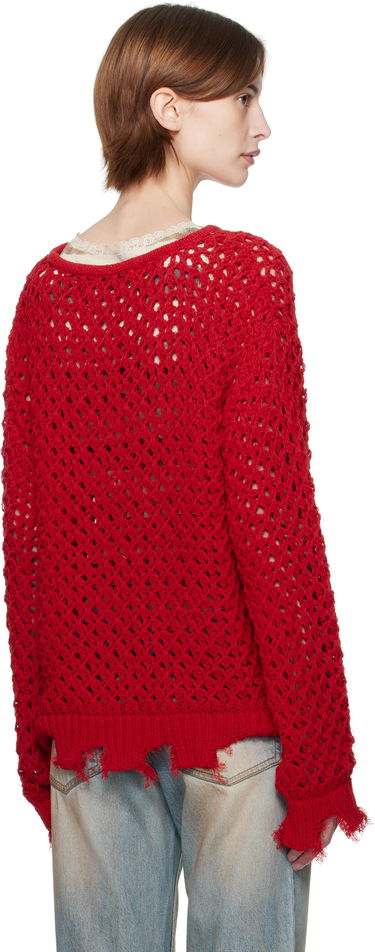 Sveter Andersson Bell Andersson Bell Damaged Boatneck Sweater Červená | atb1240u, 2