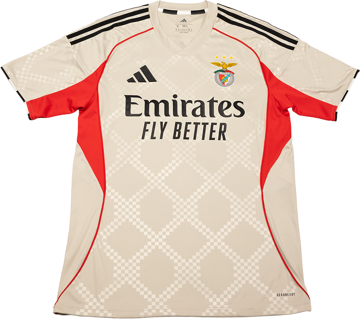 Dres adidas Performance Benfica Youth Away Patterned Jersey 25/26 Béžová | JN9947, 1