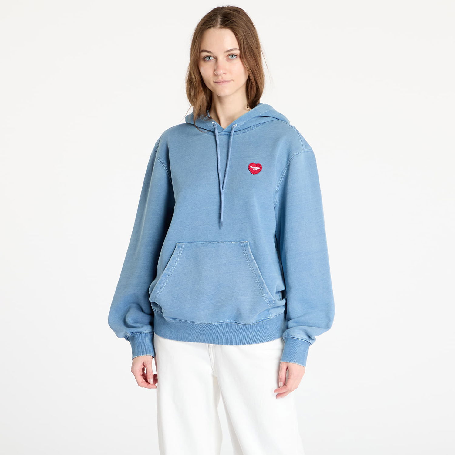 Mikina Carhartt WIP Ingo Hooded Garment Dyed Sweatshirt Modrá | I034498.9MGD, 1