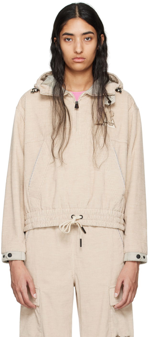 Bunda Moncler Grenoble Beige Half-Zip Jacket Béžová | J20982G00001597MN, 0