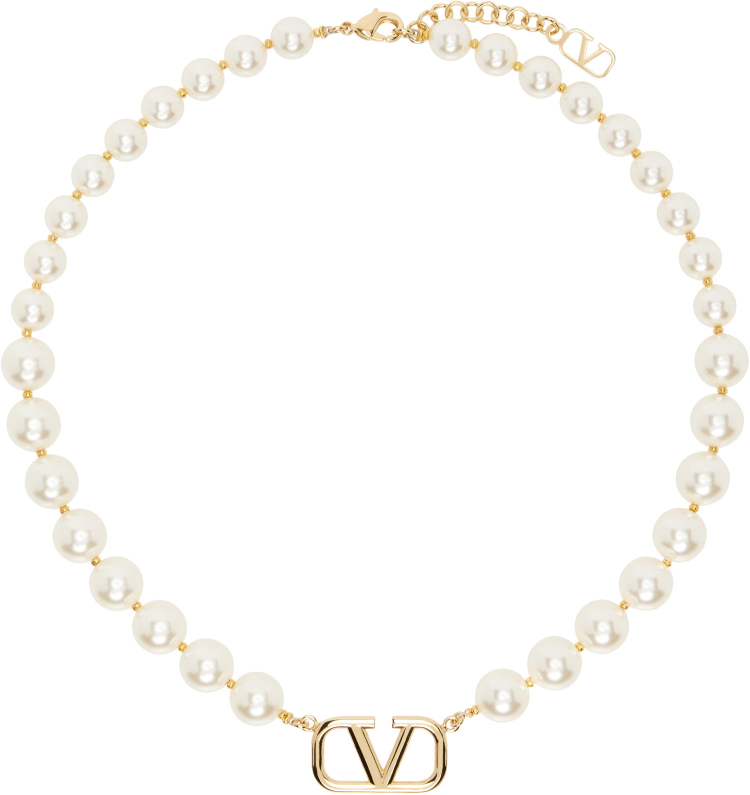 Náhrdelník Valentino Valentino Garavani VLogo Signature Pearl Necklace Metalická | 6W2J0P13UXM, 0