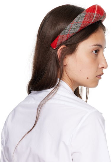 Baretka Vivienne Westwood Vivienne Westwood Harris Tweed Tartan Padded Headband Červená | 8102001F-W00W1-, 2