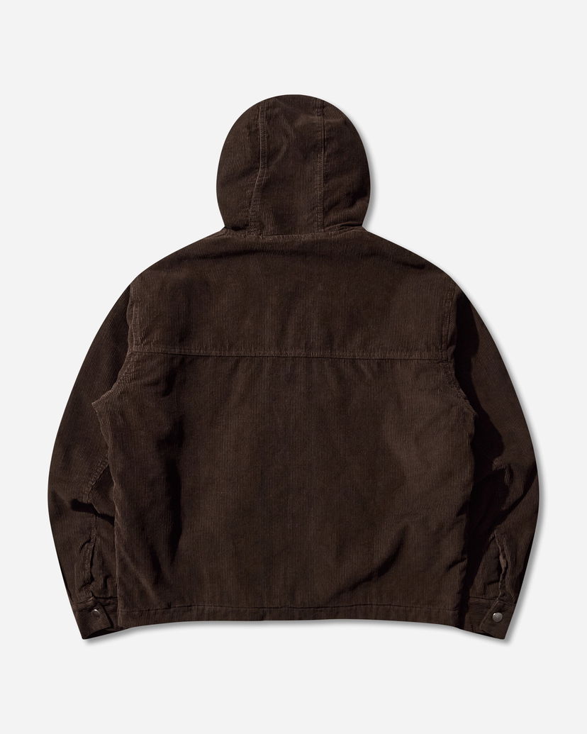 Bunda Aries Washed Cord Carpenter Hooded Jacket Hnedá | AR7025004 Brown