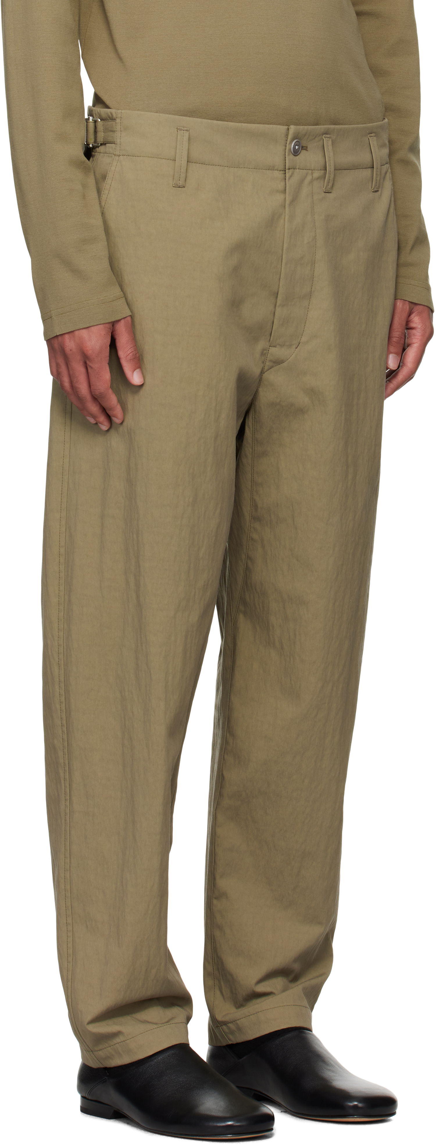 Nohavice LEMAIRE Lemaire Carrot Trousers Zelené | PA1129 LF1228, 1