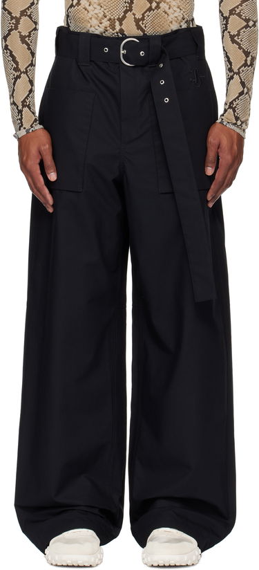 Nohavice Jil Sander Jil Sander Belted Wide-Leg Trousers Čierna | J47KA0234_J45039, 0